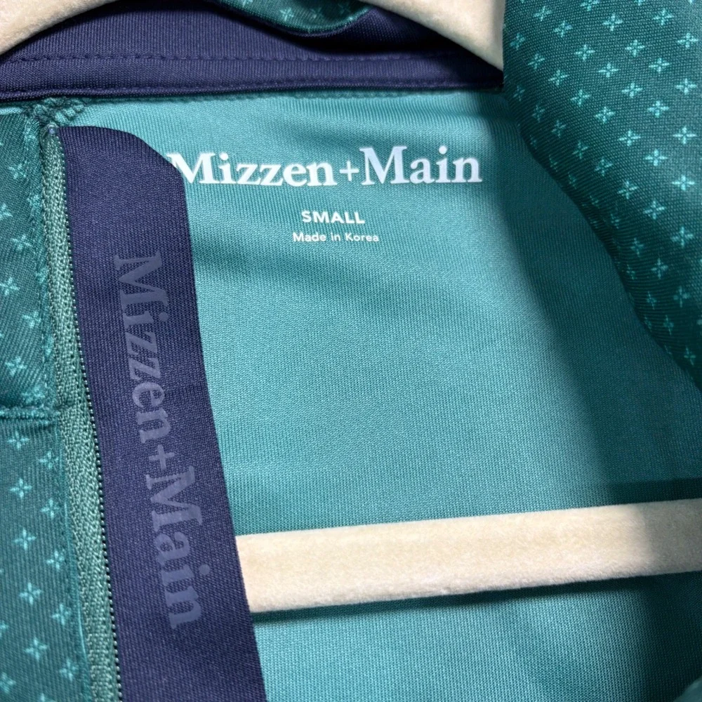 Mizzen+Main Pullover Men Green Versa Quarter Zip Golf Performance Stretch NEW